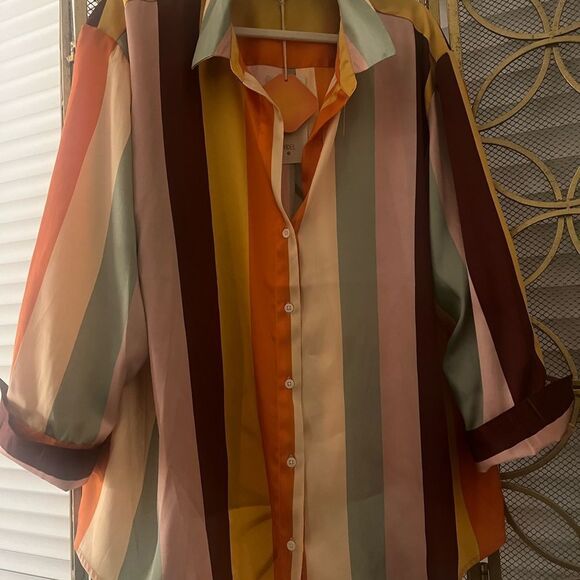 Fe Noel Striped Top 2X - Picture 3 of 3